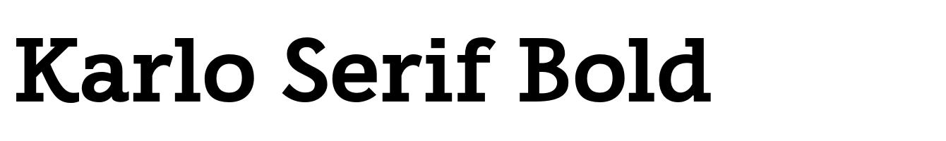 Karlo Serif Bold